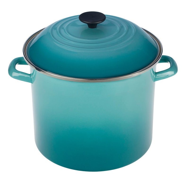 Le Creuset Enamel On Steel 8 Quart Stockpot in Caribbean