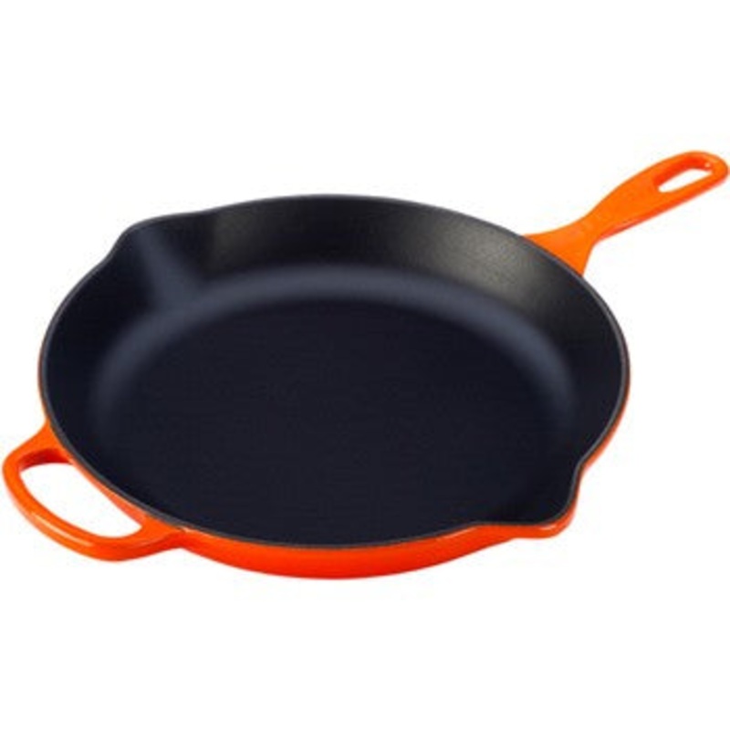 Le Creuset  Enameled Cast Iron Signature Flame 11 3/4"  Skillet