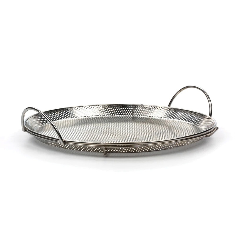 RSVP International Bbq Pizza Pan - Precision Pierced Stainless Steel