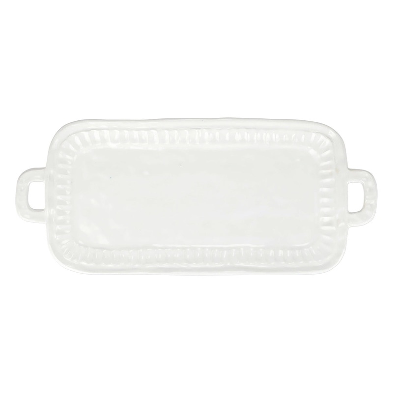 Vietri Pietra Serena Handled Rectangular Platter
