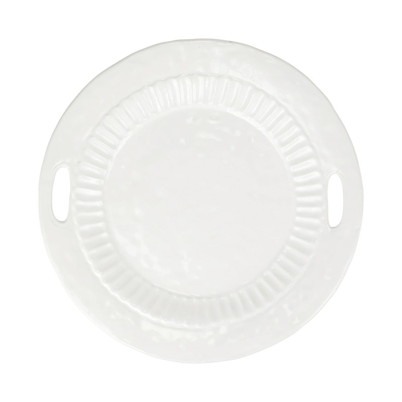 Vietri Pietra Serena Handled Round Tray