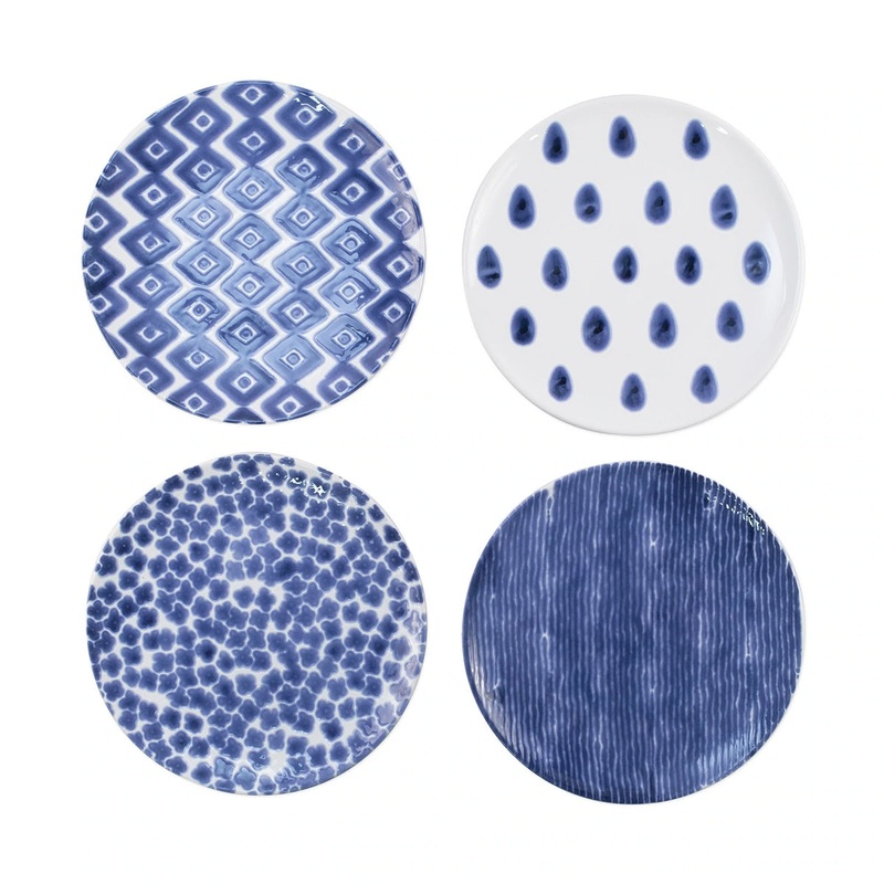 Viva By Vietri Santorini Assorted Salad Plates - Set of 4