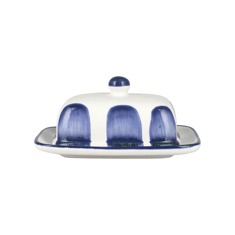Viva By Vietri Santorini Dot Butter Dish