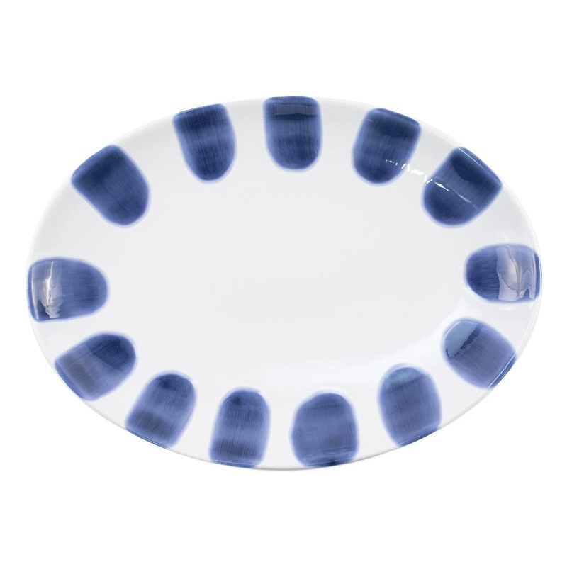 Viva By Vietri Santorini Dot Small Oval Platter