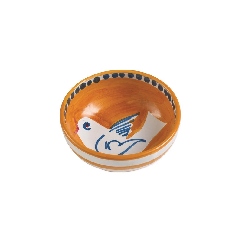 Vietri Campagna Uccello Olive Oil Bowl