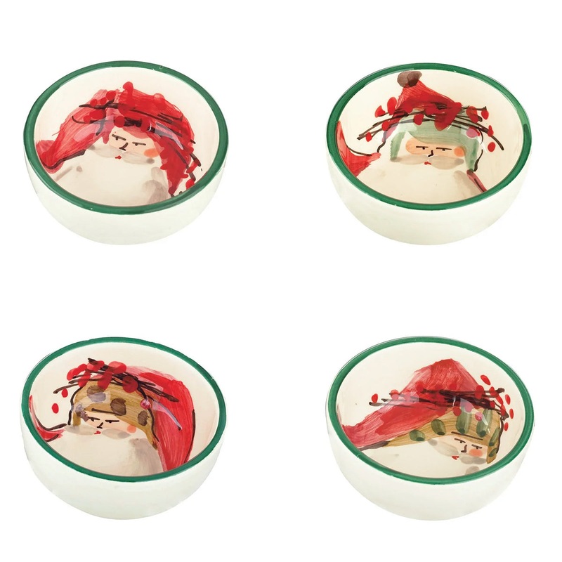 Vietri Old St. Nick Assorted Condiment Bowls - Set of 4