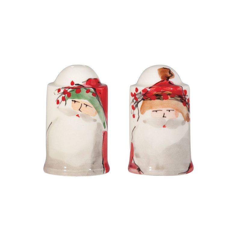 Vietri Old St. Nick Salt & Pepper Shaker Set