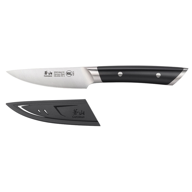 Cangshan HELENA Series German Steel Forged 3.5" Black Paring Knife w/ Sheath