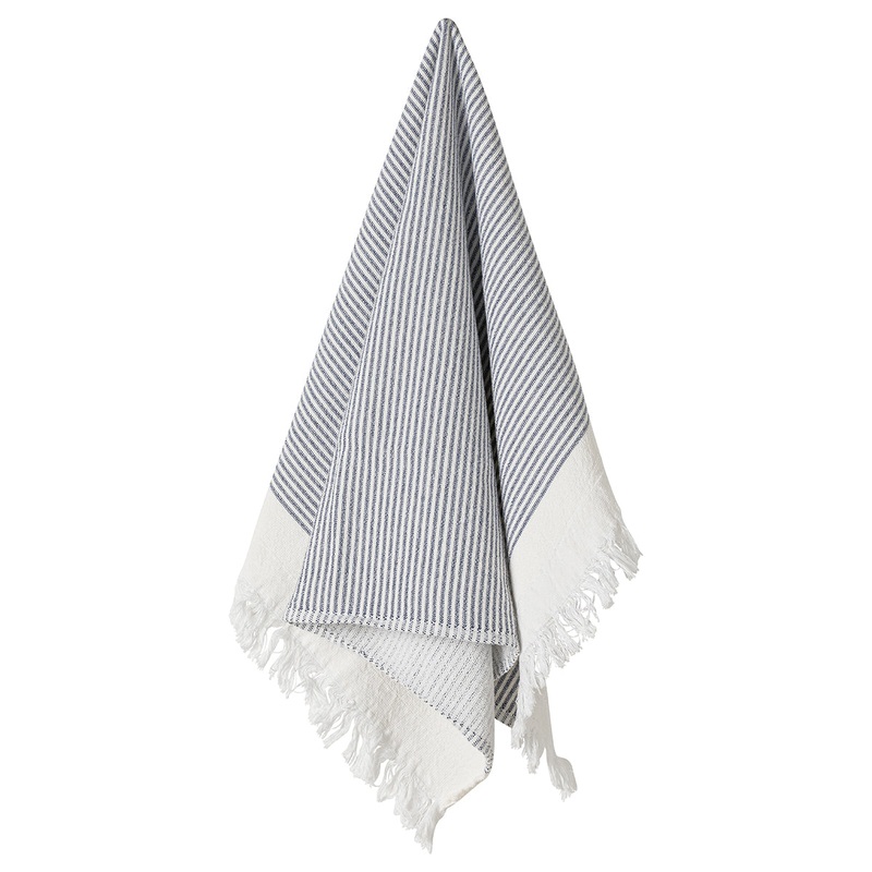 Costa Nova Terry Stripes Kitchen Towel White & Blue