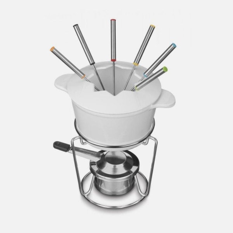 Cuisinart Chefs Classic Enameled Cast Iron Cookware 13 Piece Cast Iron Fondue Set