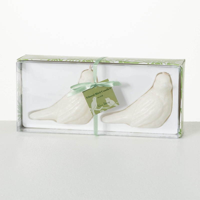 Vance Kittira Glazed Bird Candles, Set of 2