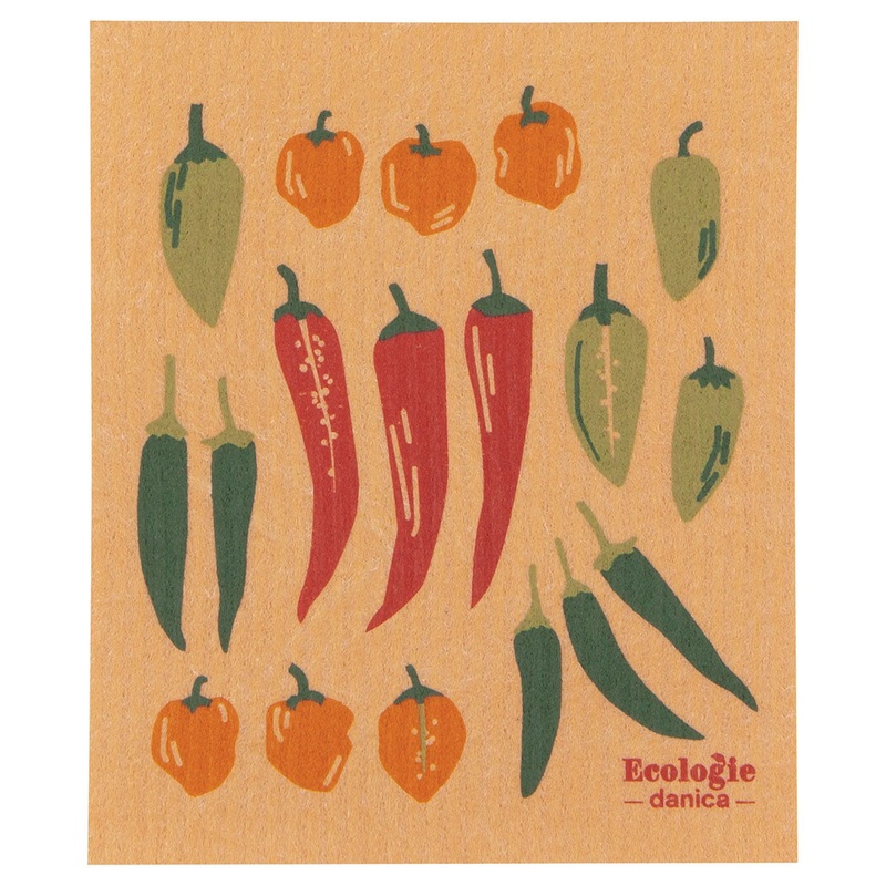 Ecologie by Danica Chili Peppers Swedish Sponge Cloth
