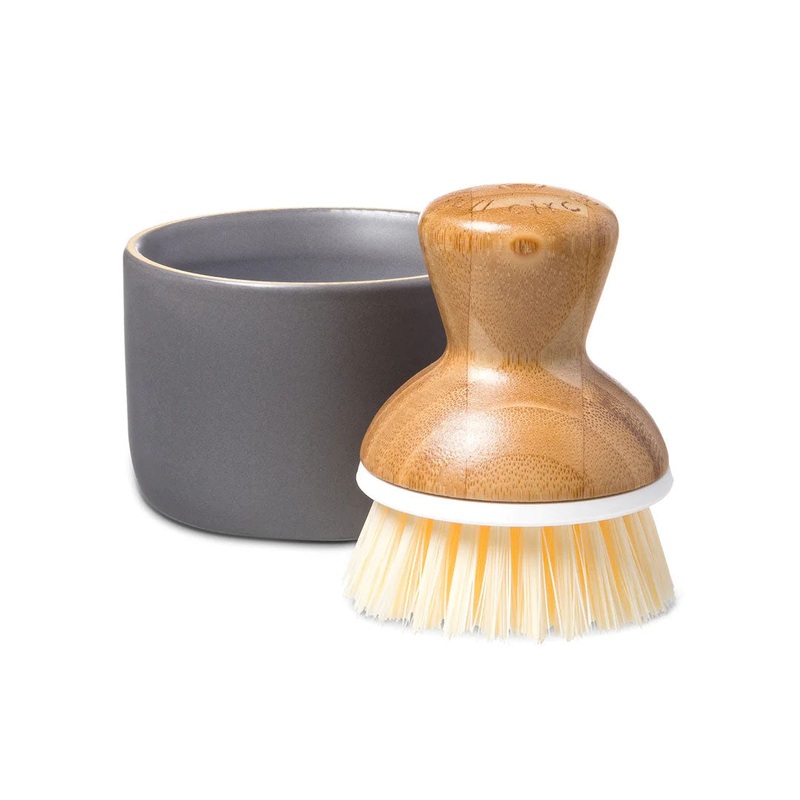 Full Circle Bubble Up Dish Brush & Ceramic Dish