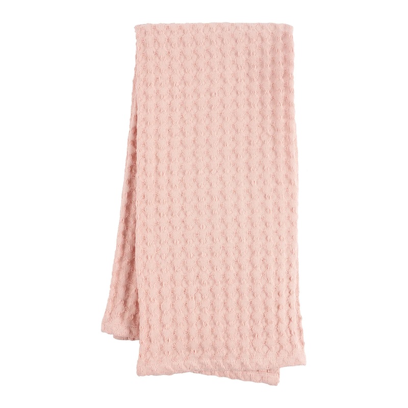 KAF Home Monaco Jumbo Waffle Kitchen Towel  in Blush
