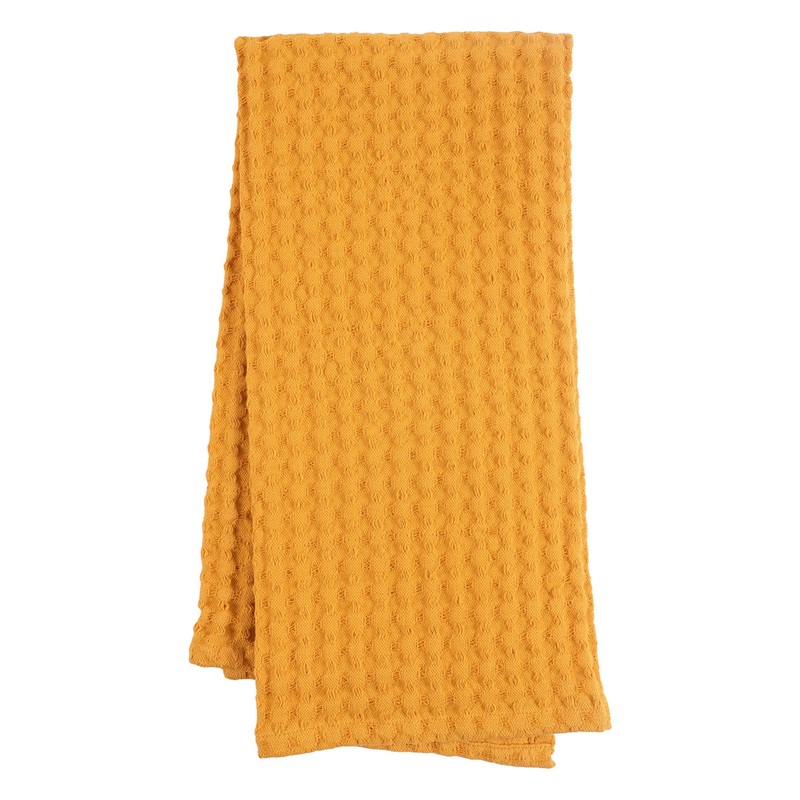KAF Home Monaco Jumbo Waffle Kitchen Towel  in Ochre