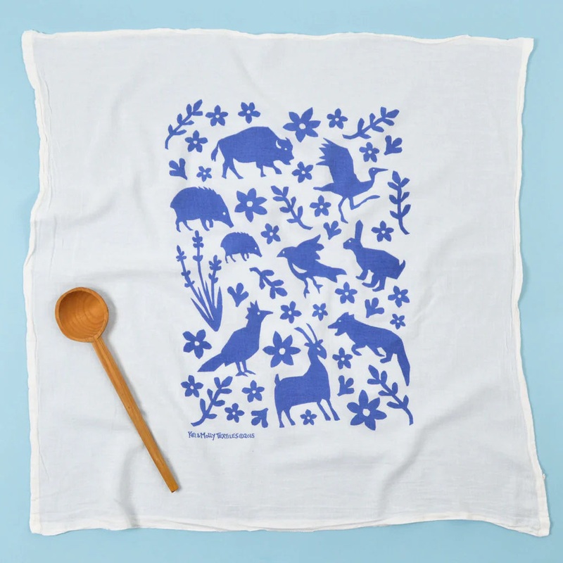 Kei & Molly Flour Sack Dish Towel Buffalo & Friends