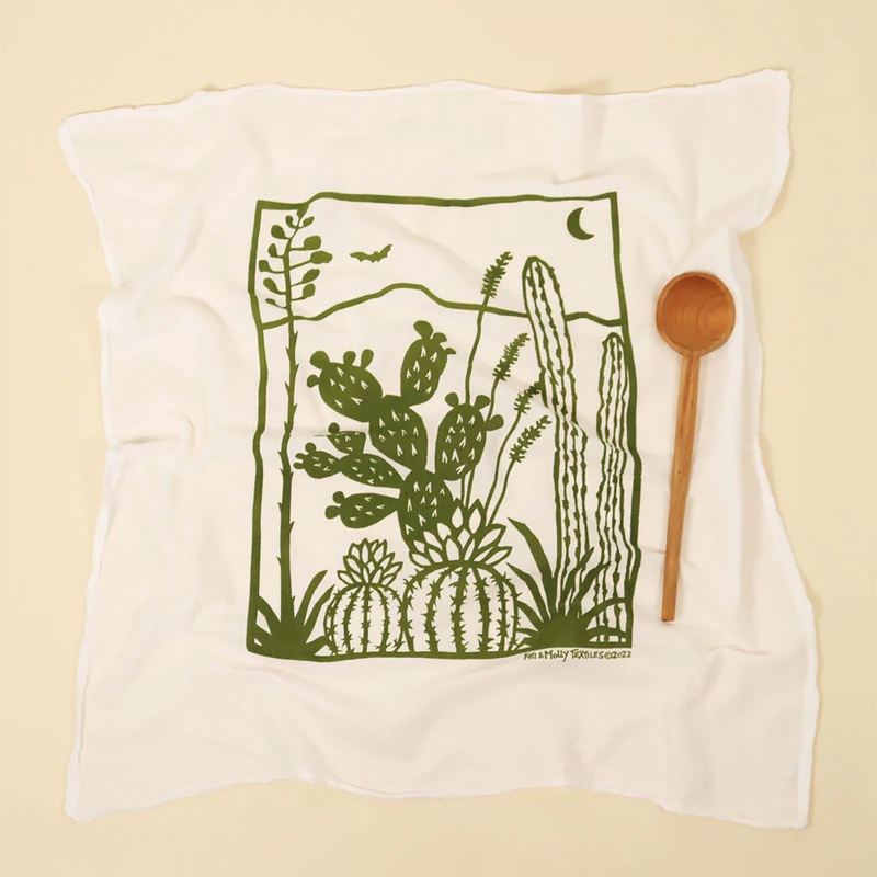 Kei & Molly Flour Sack Dish Towel Cacti