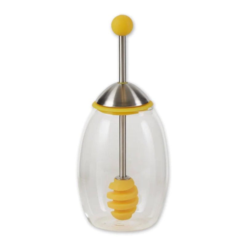 RSVP International Honey Jar With Silicone Dipper