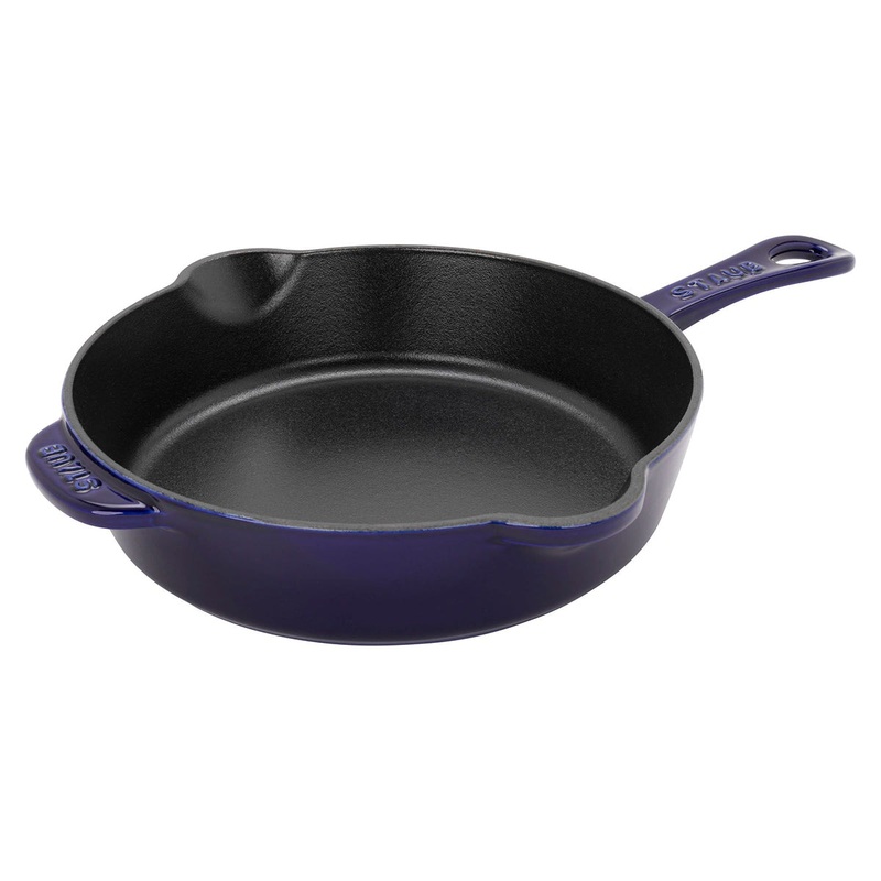 Staub Enameled Cast Iron 8.5" Traditional Deep Skillet in Dark Blue