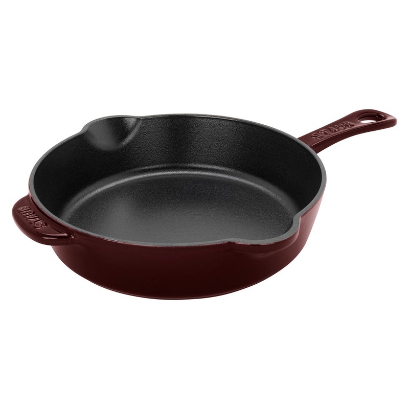 Staub Enameled Cast Iron 8.5" Traditional Deep Skillet in Grenadine