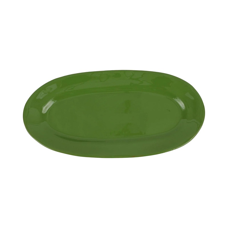 Vietri Cucina Fresca Narrow Oval Platter  in Sage