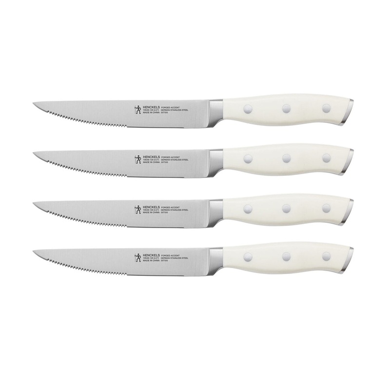 Henckels Forged Accent 4 pc Steak Knife Set - White