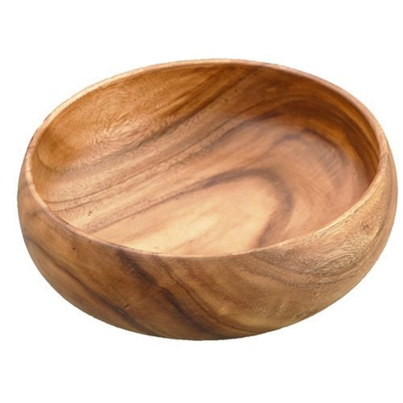 Pacific Merchants Round Calabash Bowl, 12" x 4"
