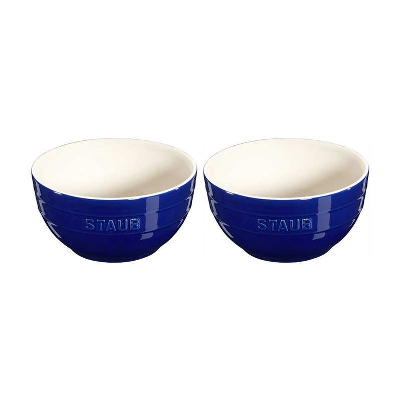 Staub Ceramic 2 Pc Bowl Set in Dark Blue