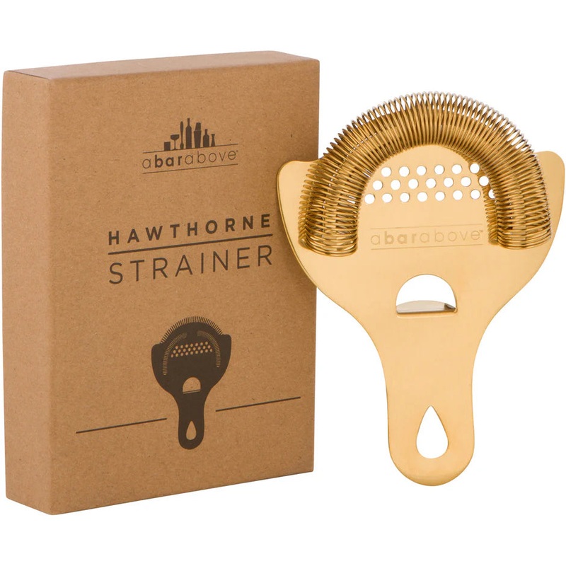 A Bar Above Gold Hawthorne Strainer
