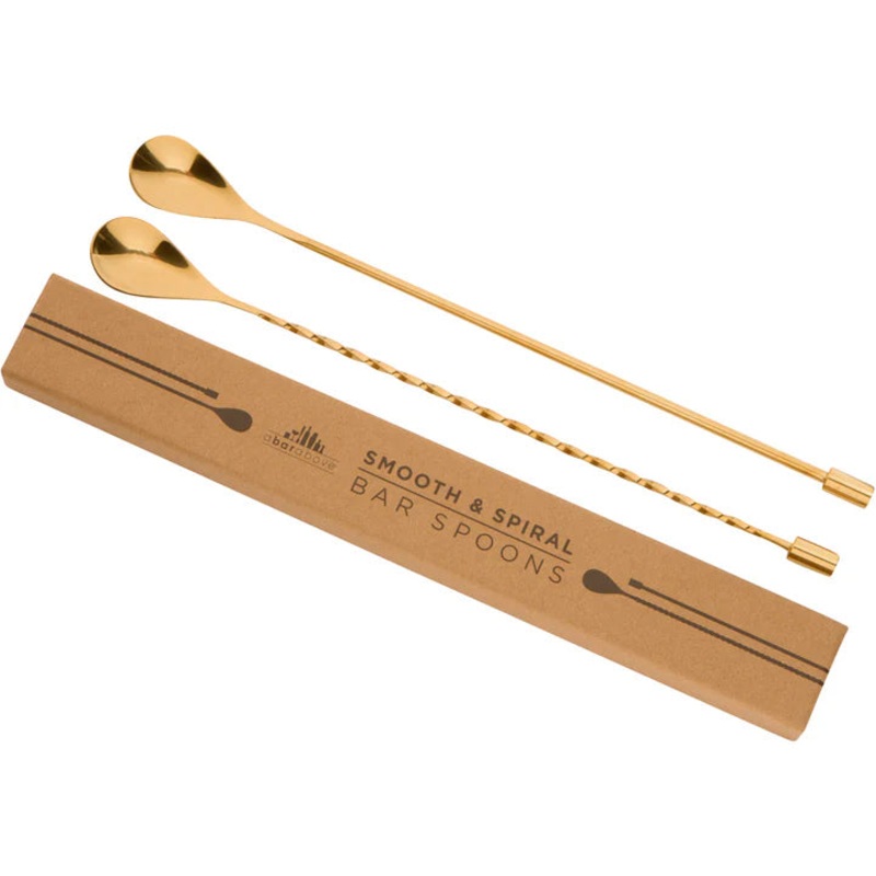 A Bar Above Gold Smooth & Spiral Bar Spoons