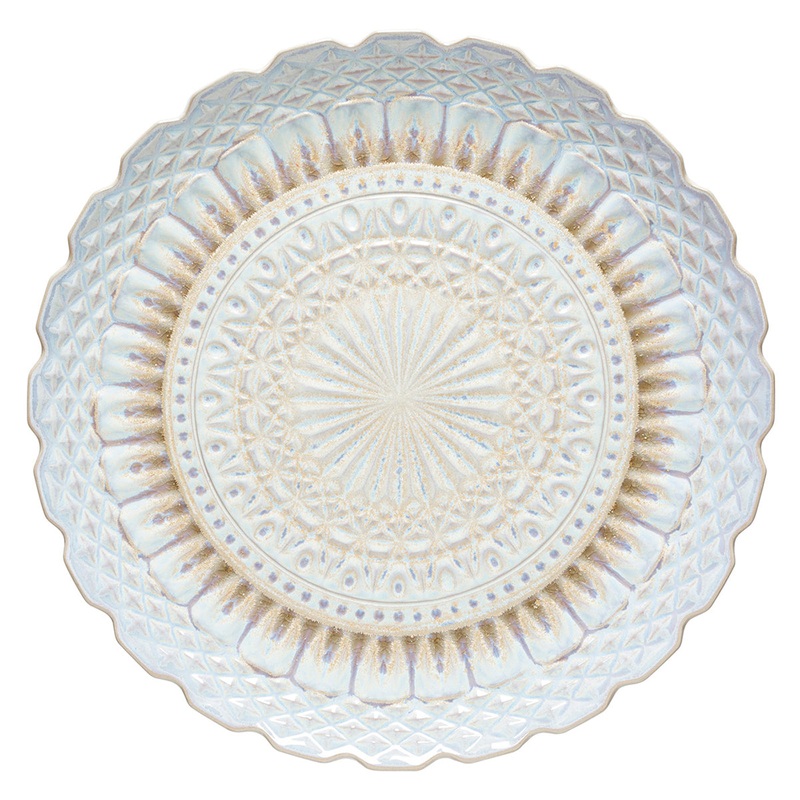 Costa Nova Cristal Craquel Blue Round Platter