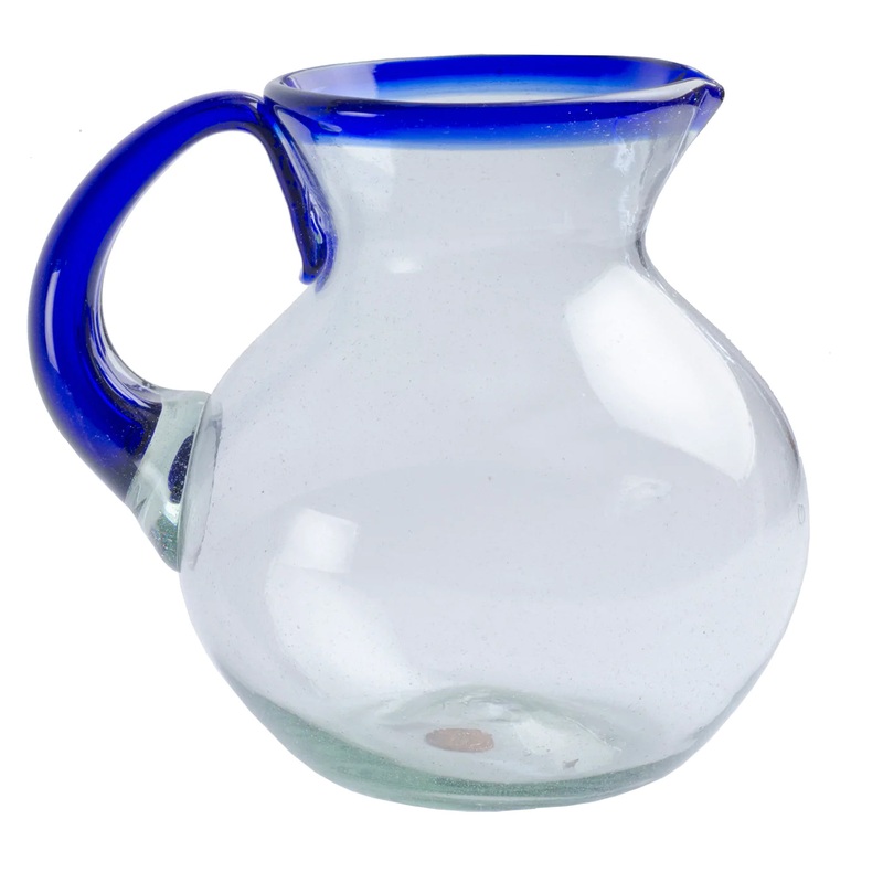 Orion Cobalt Blue Rim Bola Pitcher