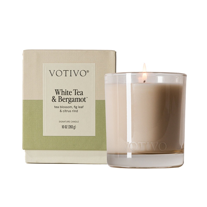 Votivo White Tea & Bergamot 10 oz. Signature Candle