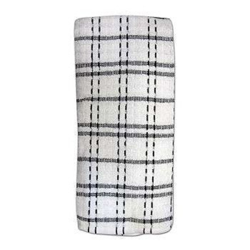 Ritz Royale Checked Kitchen Towel in Black