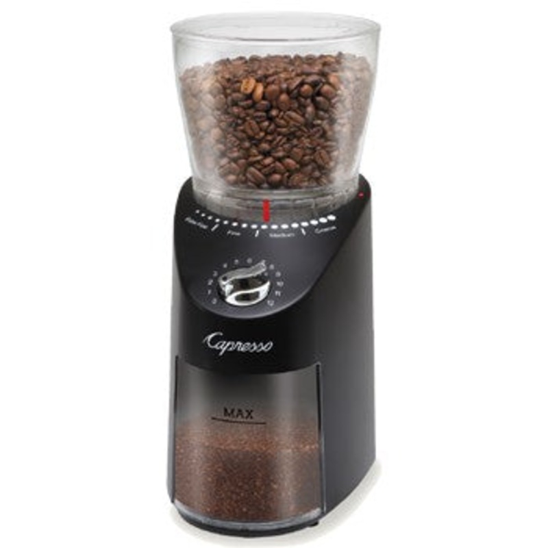Capresso Infinity Plus Conical Burr Grinder in Black