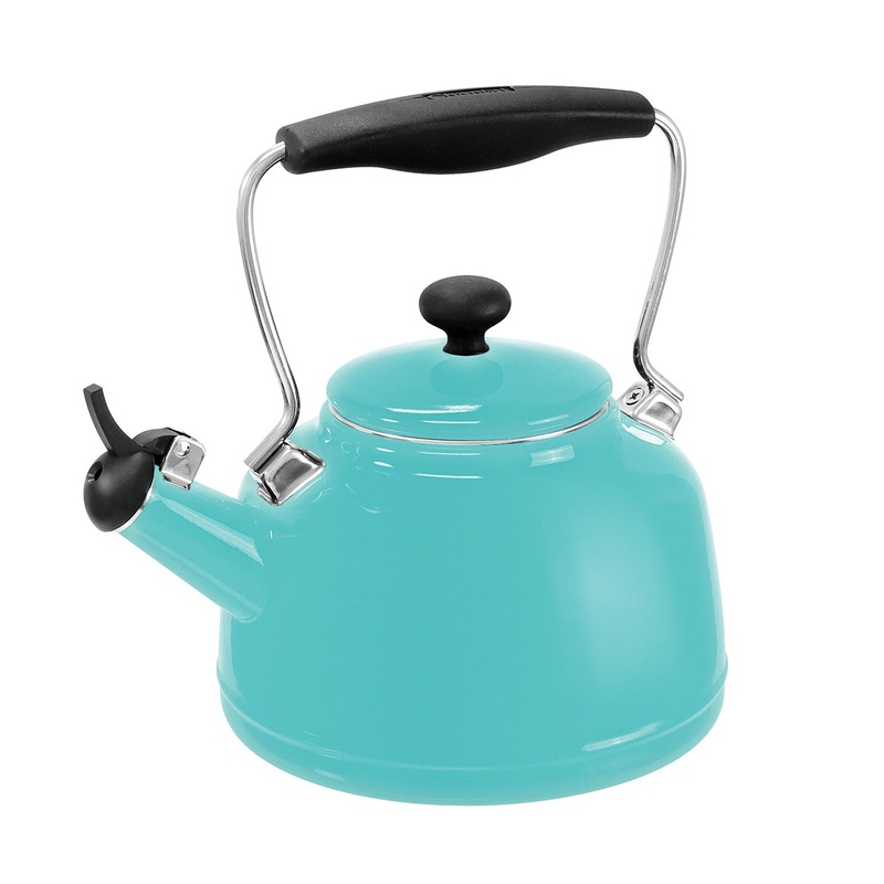 Chantal Enamel-On-Steel 1.7 Quart Vintage Tea Kettle in Aqua