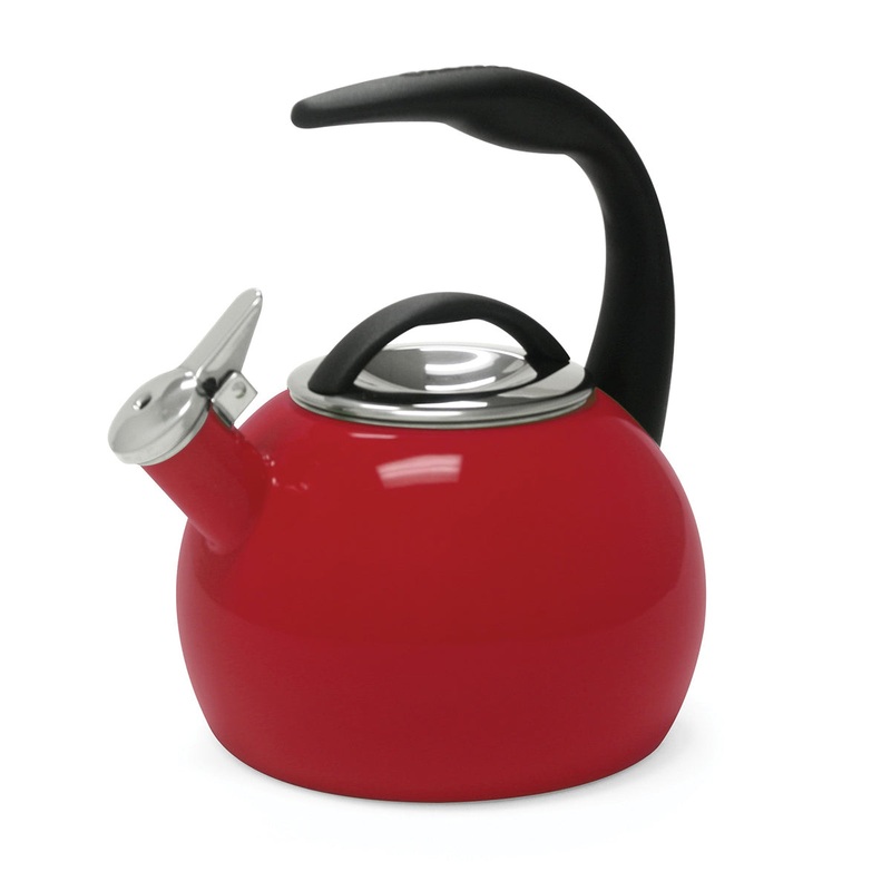 Chantal Enamel-On-Steel 2 Quart Anniversary Tea Kettle in Chili Red