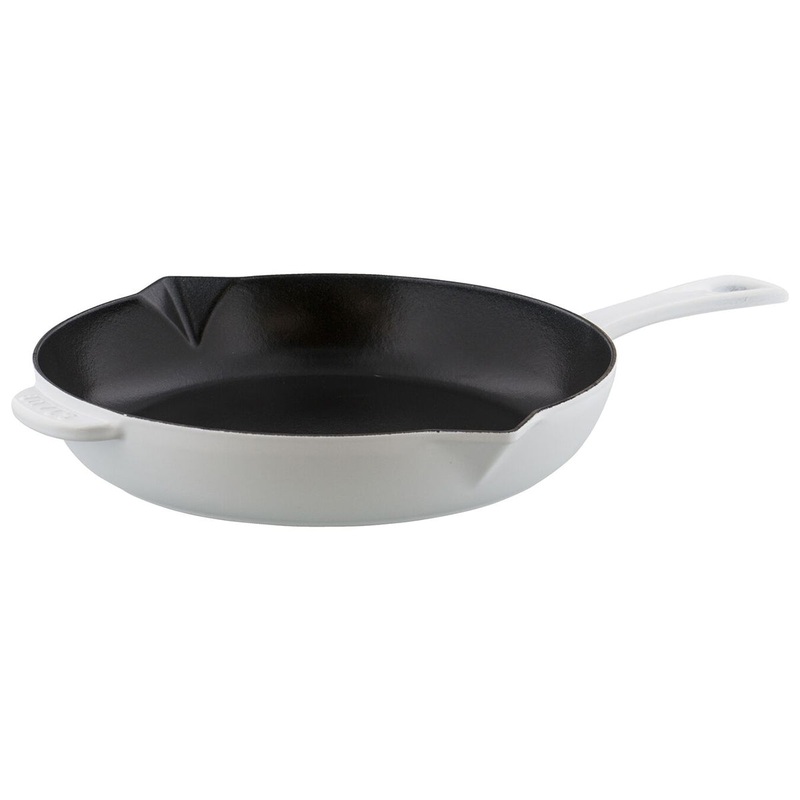 Staub Enameled Cast Iron 10" Fry Pan in White