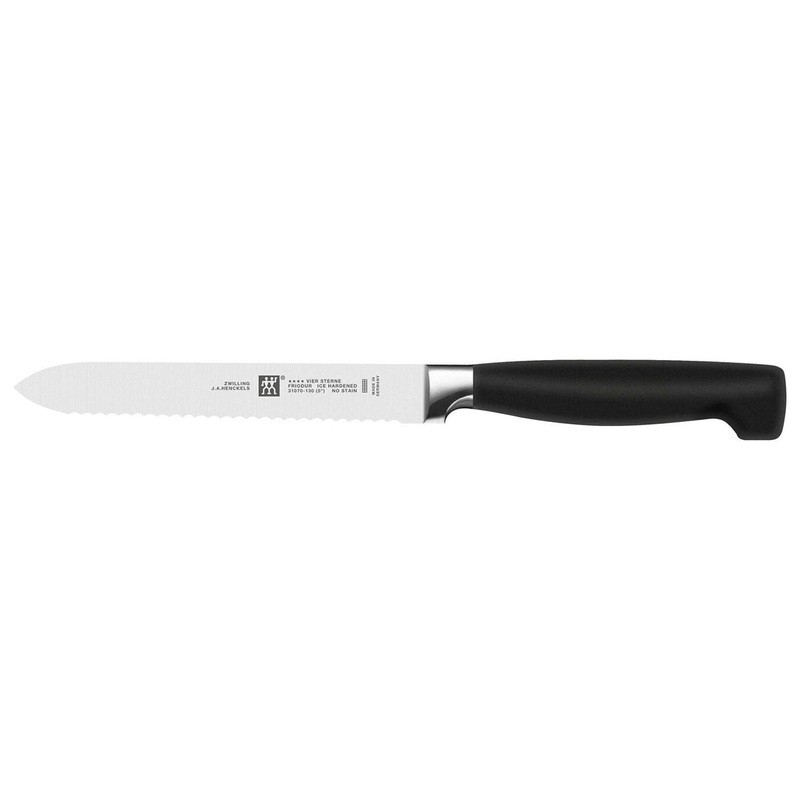 Zwilling J.A. Henckels Forged Four Star 5" Serrated Utility Knife