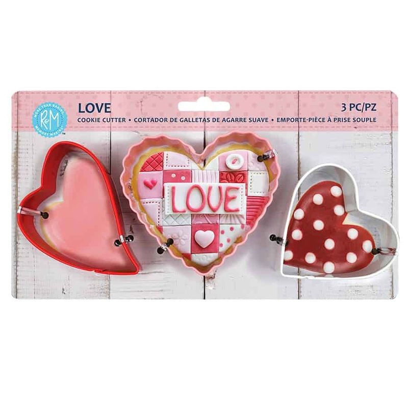 Love 3pc Color Cookie Cutter Carded Set