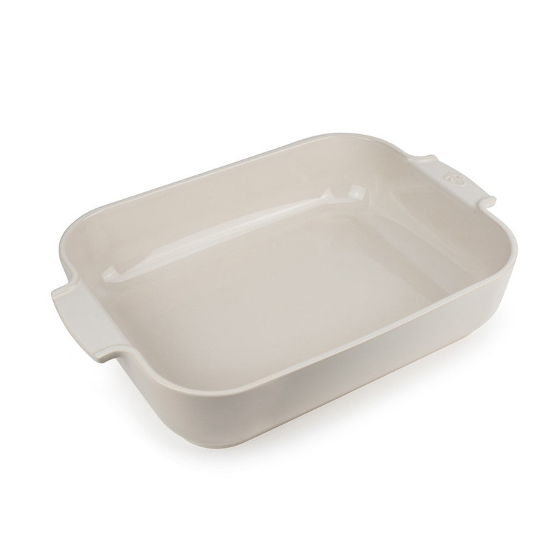 Peugeot Appolia Ceramic Rectangular Baker 15.75"  in Ecru