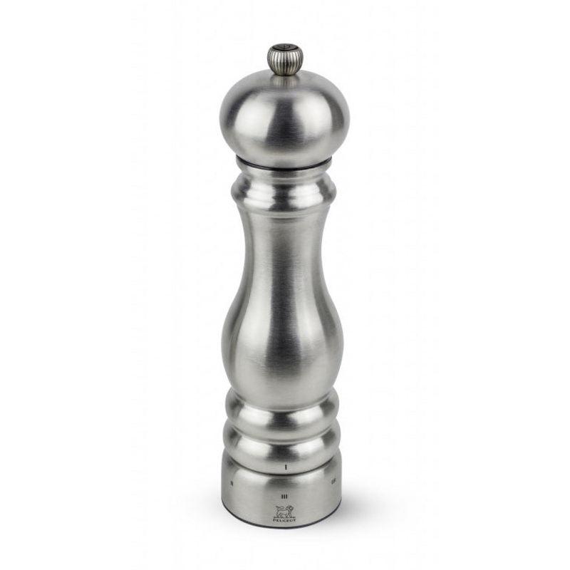 Peugeot Paris Chef uSelect 9" Manual Pepper Mill in Stainless Steel