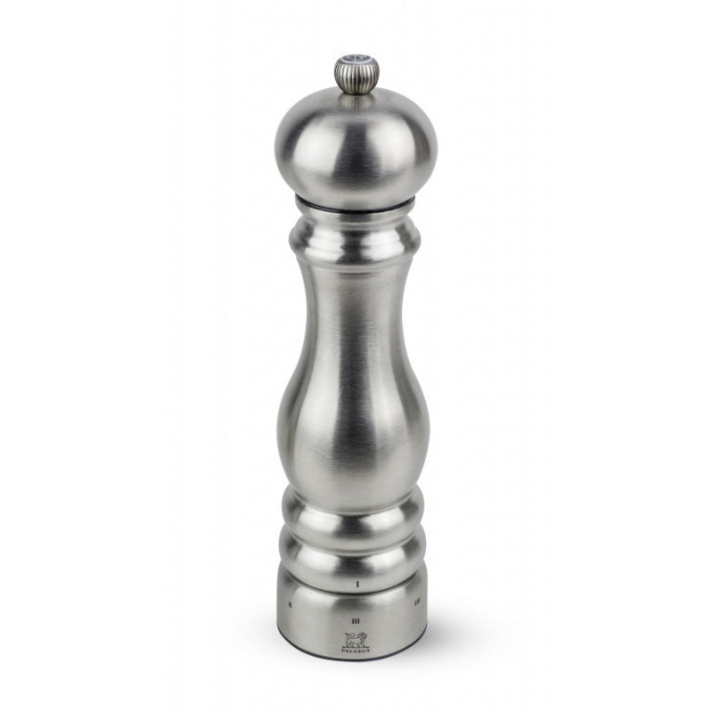 Peugeot Paris Chef uSelect 9" Manual Salt Mill in Stainless Steel