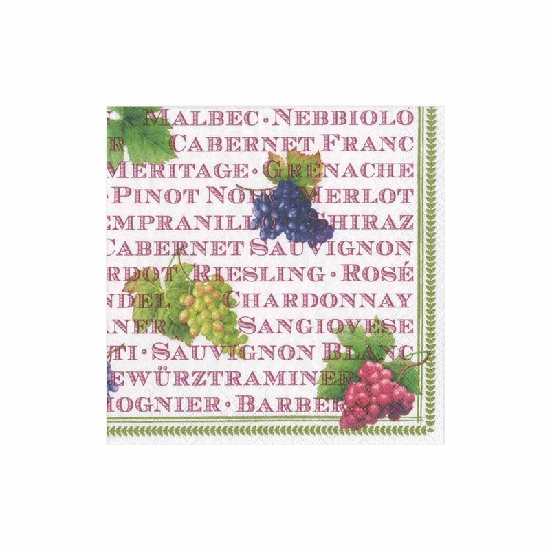 Caspari Vintages Paper Cocktail Napkins