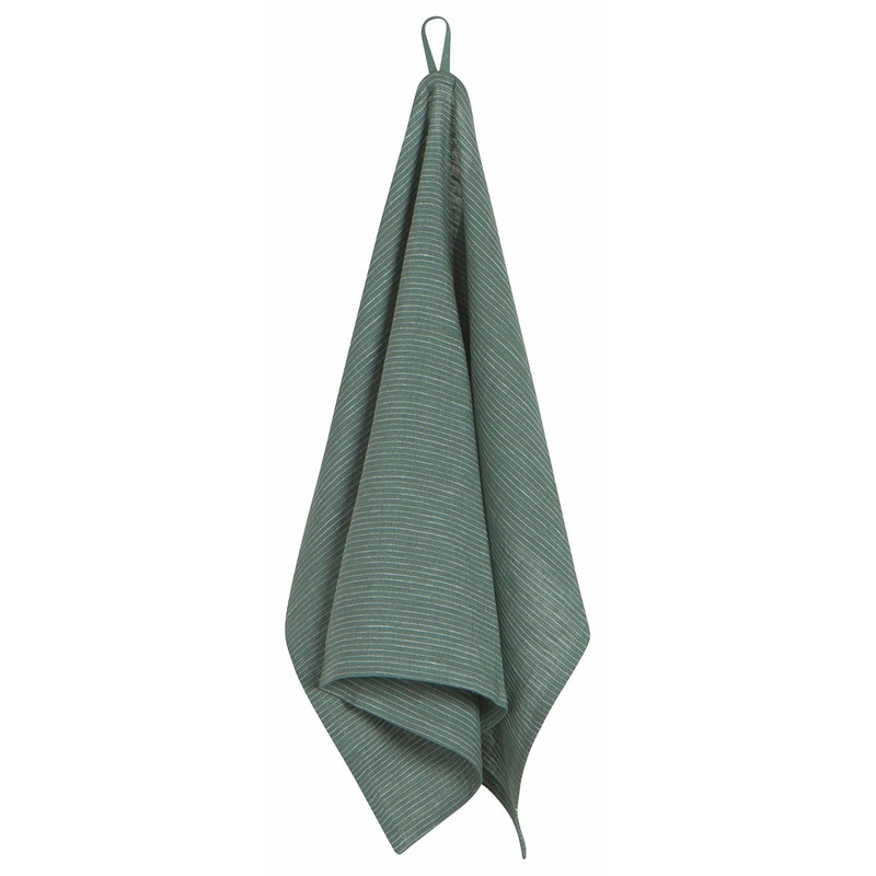 Danica Heirloom Linen Dishtowel in Jade