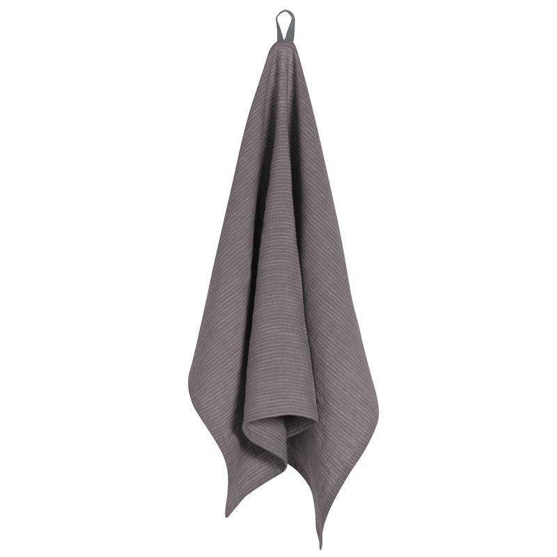 Danica Heirloom Linen Dishtowel in Shadow Gray