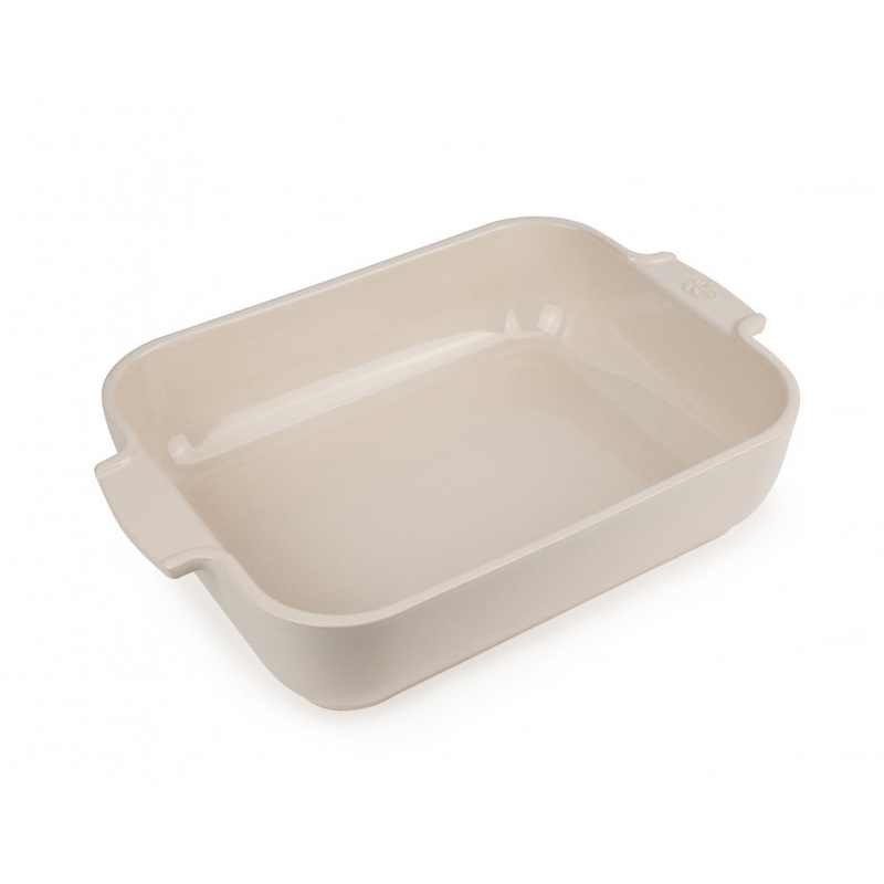 Peugeot Appolia Ceramic Rectangular Baker 12.5" in Ecru
