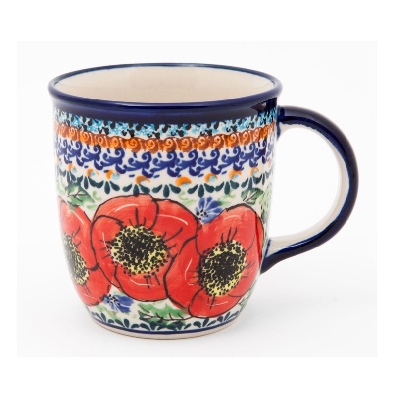 Polish Pottery 12 oz Stoneware Mug Bellissima