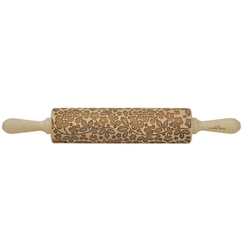 Pottery Avenue 10" Embossing Rolling Pin Berry Pie