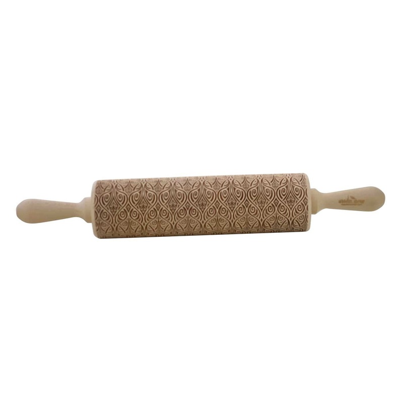 Pottery Avenue 10" Embossing Rolling Pin Heart Vines
